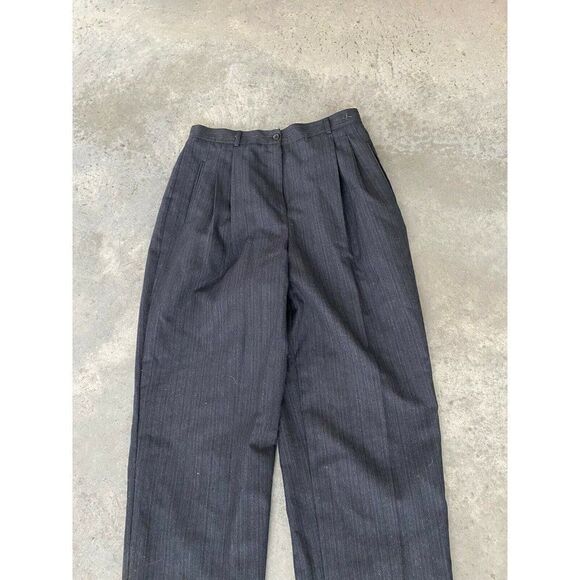 HW New York Pants Trouser Grey Wool Pinstripe Womens Size 12 - Picture 8 of 8